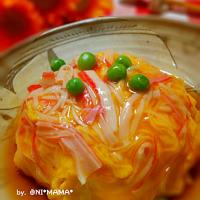 とろりん ♪かに玉餡掛けチャーハン 󾬌